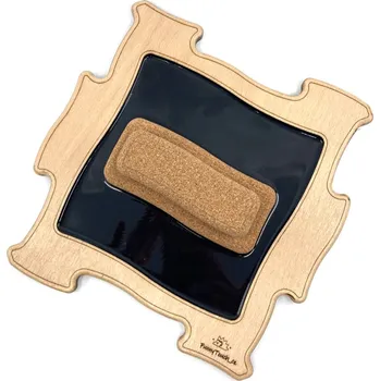 Dřevěné puzzle FunnyTouch - Masážní vlna, Černá