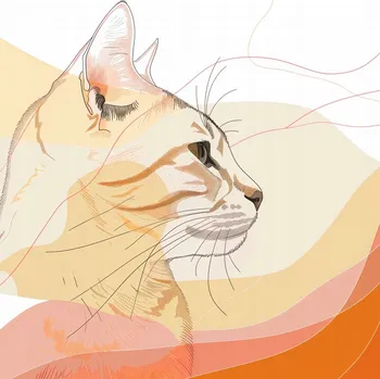 Plakát Plakát Jemný Profil Kočky bez rámu 50 x 50 cm