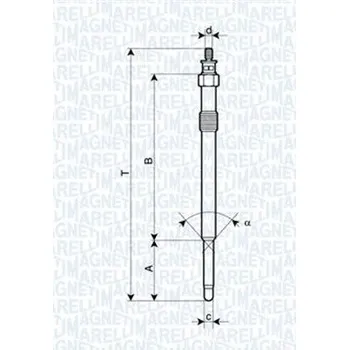 Zapalovací a žhavicí svíčka Žhavící svíčka MAGNETI MARELLI 062900024304