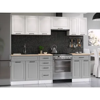 Kuchyňská linka Kuchyňská linka INGRID 240cm - Bílá + popel