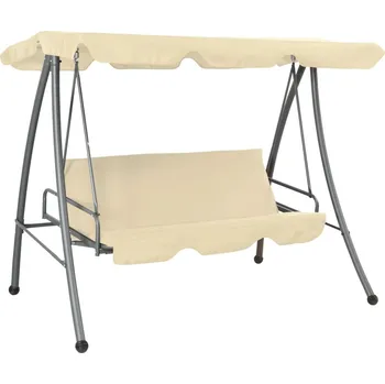 Zahradní houpačka ZBXL Zahradní houpačka se stříškou pískově bílá