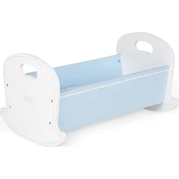 Doplněk pro panenku Tidlo Dřevěná kolébka pro panenky modrá