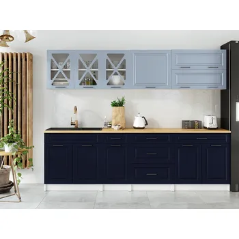 Kuchyňská linka Kuchyňská linka TURID 260cm - Denim + marine blue