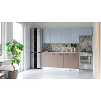 Kuchyňská skříňka Kuchyňská linka ALIMOS 240cm Denim + kobe