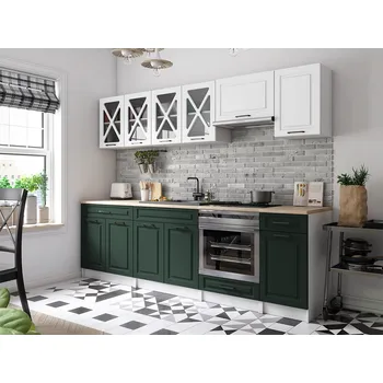 Kuchyňská linka Kuchyňská linka GERTRID 260cm - Bílá + green