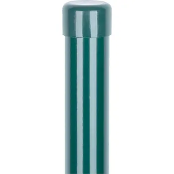 Plotový sloupek Doplňkový sortiment Sloupek METALTEC RAL6005 kulatý, zelený, Zn+PVC, 38/2000/1,25mm