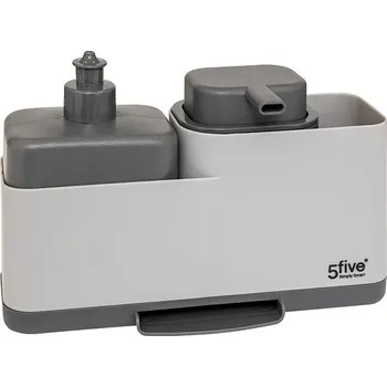 Dávkovač mýdla 5five Simply Smart Dávkovač na mycí prostředek, tekuté mýdlo s držákem na houbičku NEO