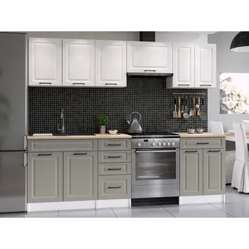 Kuchyňská linka Kuchyňská linka INGRID 240cm - Bílá + kamenný