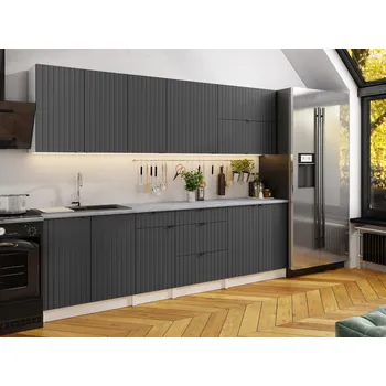 Kuchyňská skříňka Kuchyňská linka PEREA 260cm Grafit