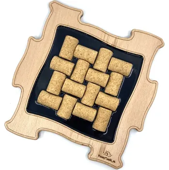 Dřevěné puzzle FunnyTouch - Mřížka, Černá