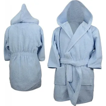 Kojenecká souprava A&R Bavlněný župan pro miminka Babiezz s kapucí Barva: modrá světlá, Velikost: 80/92 AR022