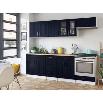 Kuchyňská linka Kuchyňská linka BERIZA CHOCO 240cm - Marine blue