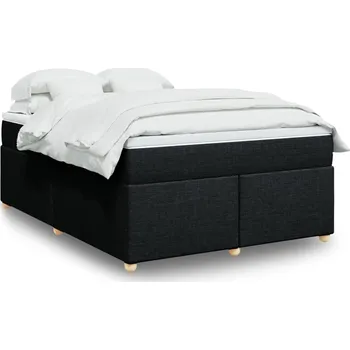 Ložnice vidaXL Box spring postel s matrací 140x190 cm textil [3285374] Barva: Černá