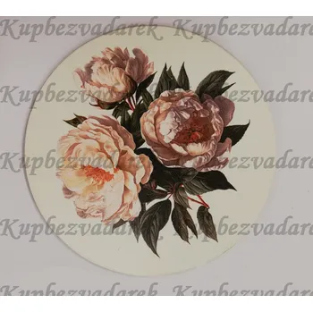 Podtácek sololak - kruh 15 cm - Pivoňky růžové