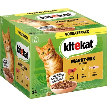 Krmivo pro kočku Kitekat Markt-Mix kapsičky v želé 24x 85 g