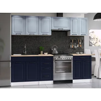 Kuchyňská linka Kuchyňská linka INGRID 240cm - Denim + marine blue