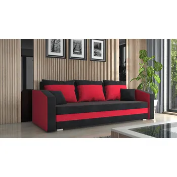 Pohovka Pohovka FABIO 3 černo-červená