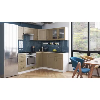 Kuchyňská linka Rohová kuchyňská linka ROTIZA CHOCO Volba barvy