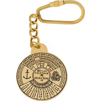 Brož Lord of Battles Ručně vyrobená klíčenka s kalendářem na 40 let (mosaz)