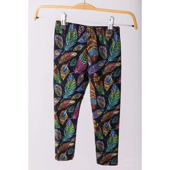 Dívčí legíny Dívčí legíny LILY GREY černé s pírky velikost: 122