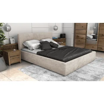 Postel Postel LINCOLN 160x200 béžová s úložným prostorem - manšestr - LINCOLN 03