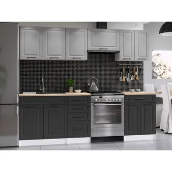 Kuchyňská linka Kuchyňská linka INGRID 240cm - Popel + grafit