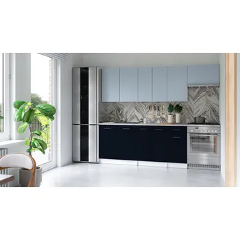Kuchyňská skříňka Kuchyňská linka ALIMOS 240cm Denim + marine blue