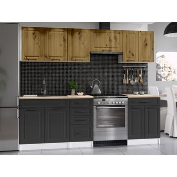Kuchyňská linka Kuchyňská linka INGRID 240cm - Dub artisan + grafit