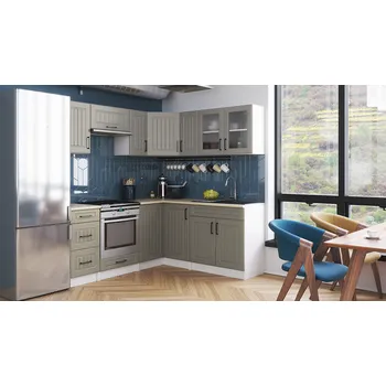 Kuchyňská linka Rohová kuchyňská linka ROTIZA CHOCO - Kamenný