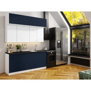 Kuchyňská skříňka Kuchyňská linka WALOS 180cm Marine blue + bílá