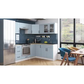 Kuchyňská linka Rohová kuchyňská linka ROTIZA CHOCO - Denim