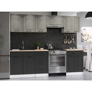 Kuchyňská linka Kuchyňská linka INGRID 240cm - Kamenný + grafit