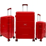 DZL cestovní kufry sada 3ks PP003 Barva: Červená