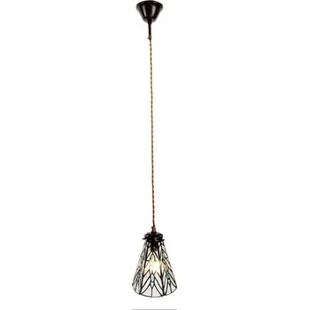 Clayre & Eef, Holandsko Závěsná lampa Tiffany EARLY MORNING Clayre & Eef 5LL-6197 Ø 15*115 cm E14/max 1*25W