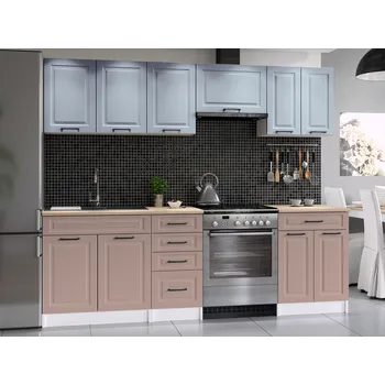 Kuchyňská linka Kuchyňská linka INGRID 240cm - Denim + kobe