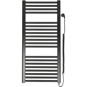 Radiátor Admiral Koupelnový radiátor MYRA II, 450 × 960 mm, 300 W, plochý, elektrický, černý KD22 450/960 300W ČERNÁ