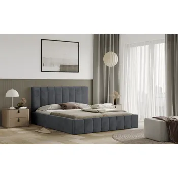 Postel Postel RIMINI 160x200 tmavěšedá s úložným prostorem