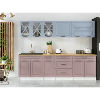 Kuchyňská linka Kuchyňská linka TURID 260cm - Denim + kobe