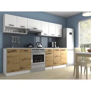 Kuchyňská linka Kuchyňská linka LUIZA II 260x200 - Bílá + artisan