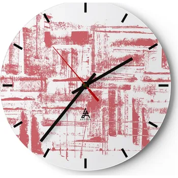 Hodiny Nástěnné hodiny do kuchyně 30x30 Abstrakce Skleněné hodiny do obýváku Tiché