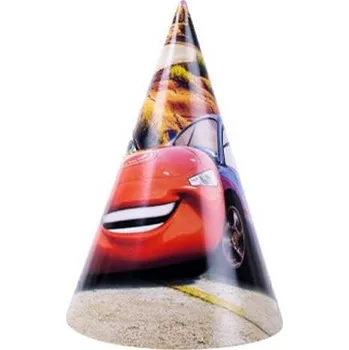 Party dekorace Párty papírová čepička Cars 6ks - Cakesicq