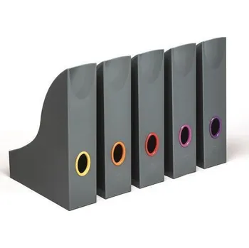 Archivační box Stojan na časopisy "VARICOLOR", antracitově šedá, 73 mm, plastový, 5 ks / balení, DURABLE 770657