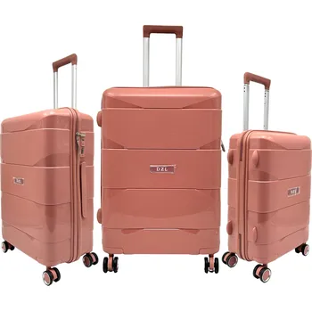 DZL cestovní kufry sada 3ks PP003 Barva: Rose gold