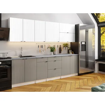 Kuchyňská skříňka Kuchyňská linka PEREA 260cm Bílá + kamenný