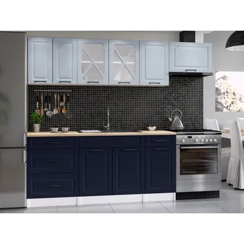 Kuchyňská linka Kuchyňská linka MARGID 240cm - Denim + marine blue