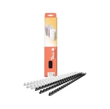 Vazač PEACH vazací hřbet Binding Combs 21 Rg A4 8mm, bílý, 100ks