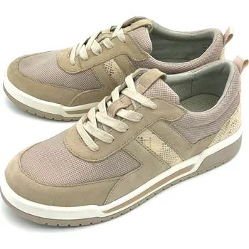 Dámské tenisky Dámské kožené tenisky 9-9-23716-28-336 Caprice béžová Barva: SAND COMB, Velikost: 36