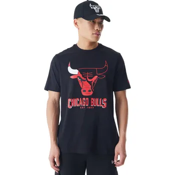 Pánské tričko Pánské tričko s krátkým rukávem New Era NBA LOGO GRAPHIC TABLE TEE CHICAGO BULLS černé 60578584 - S | UK 14 | US 15
