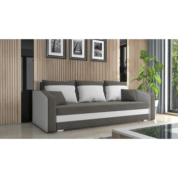 Pohovka Pohovka FABIO 3 tmavěšedá-bílá