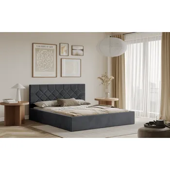 Postel Postel MARSALA 160x200 tmavěšedá s úložným prostorem